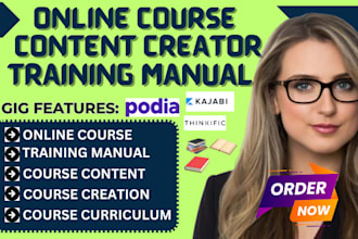 do online course creation course content course curriculum training manual