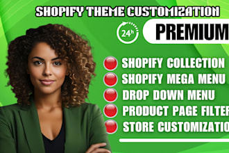 fix add edit shopify megamenu shopify collection shopify product listing