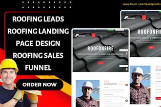 build roofing landing page roofing leads construction roofing website funnel