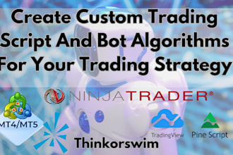 create custom trading script and bot algorithms for your trading strategy