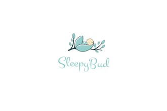 design creative baby sleep product company logo