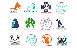 make pet shop, veterinary clinic or dog shelter logo