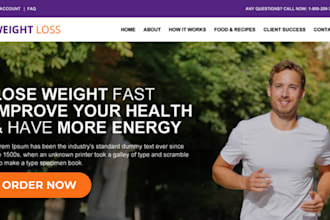 generate weight loss leads health and fitness weight loss website landing page