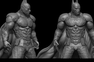 sculpt 3d model, 3d character, action figures, with zbrush for 3d printing