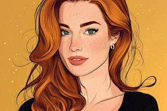 illustrate your portrait in disney cartoon style