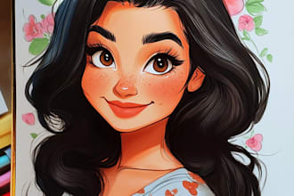 do your portrait in disney cartoon style
