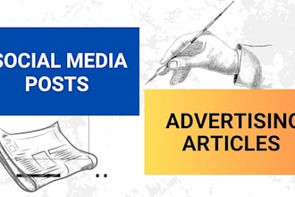 write social media posts and articles