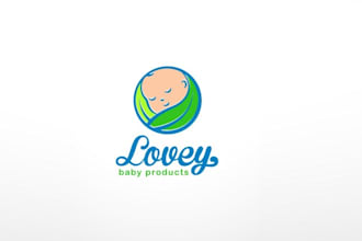 design lovey baby products logo