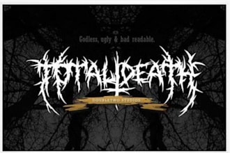 make brutal death metal, deathcore, black metal band logo