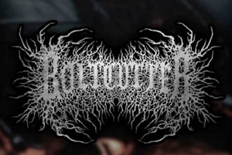 create black, death metal, grindcore deathcore band logo