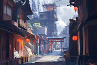 do landscape illustration and environment concept art