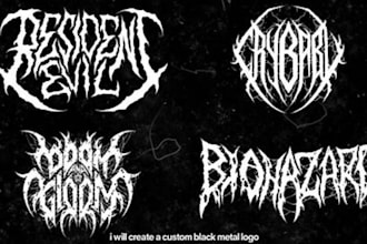 make awesome death metal, heavy metal, black metal font logo