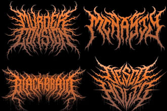 design you a brutal death metal, slamming, deathcore logo
