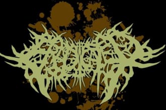 design death metal, black metal and heavy metal logo for your band