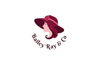 design feminine vintage women clothing company logo