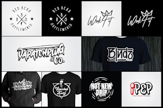 create unique urban streetwear clothing brand logo design