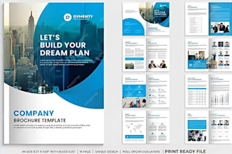 design amazing brochure, company profile, annual report or proposal