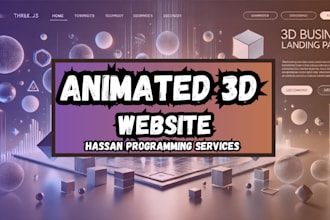 create threejs webgl gsap 3d website, opengl three js 3d animation landing page