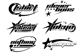 design y2k and street wear logo design for your t shirts and clothing brand