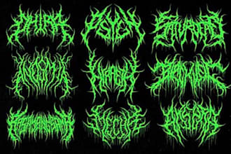 draw heavy metal, black metal, death metal font band logo