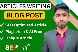 handle SEO article writing, blog post, and content writing