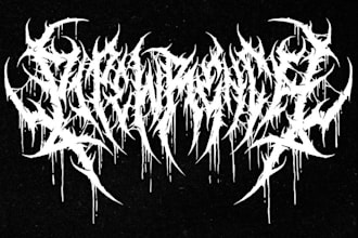 draw heavy metal, black metal, death metal font band logo