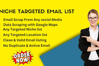 provide verified niche targeted email list for your business
