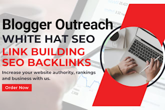 do blogger outreach white hat SEO backlinks on real high da, traffic websites