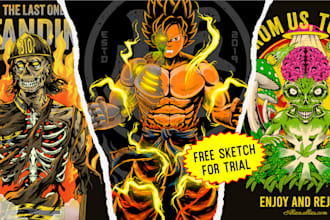 create a custom graphic tee illustration