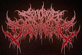 design you a brutal death metal, slamming, deathcore logo