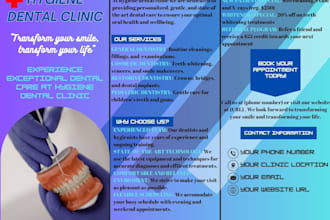 design professional brochures, flyers and pamphlets for you