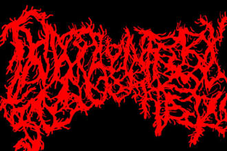 create black, death metal, grindcore deathcore band logo