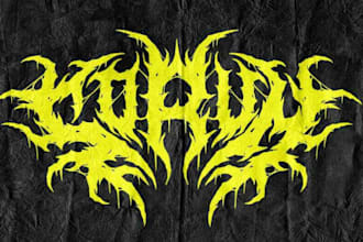 design death metal, black metal and heavy metal logo for your band