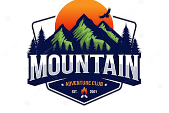 create travel agency hotel adventure outdoor logo