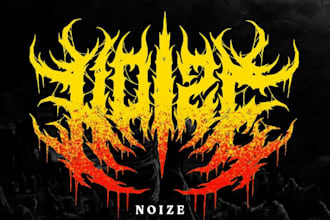draw a death metal logo
