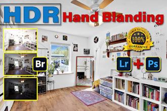 do high end real estate photo editing with hdr blending