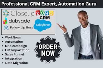 setup close io dubsado follow up boss pipedrive salesforce zoho crm automation