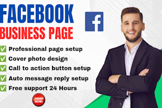 do professional facebook page creation and setup