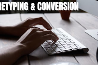 retype your scanned documents and all typing jobs