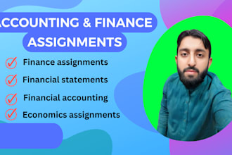 do accounting and finance assignments, financial accounting and report tasks