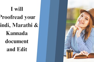 proofread your hindi marathi kannada document