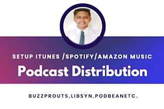 fix issue, setup and distribution podcast on apple,spotify and more
