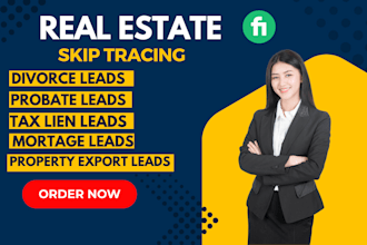 provide divorced leads, probate leads and real estate skip tracing