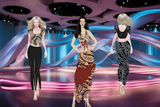 design a trendy apparel clothing collection and print pattern shoe designs