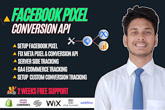 setup or fix meta facebook pixel server side conversion API tracking