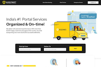 build logistics, trucking, freight websites with advanced features