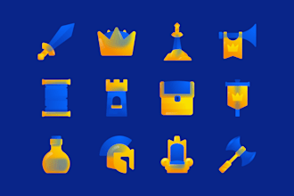 design unique icons for ui, website, or app
