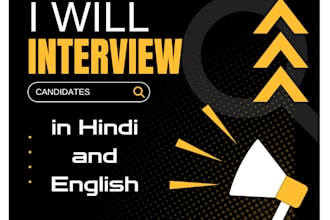 take interview of candidates in hindi and english for your company
