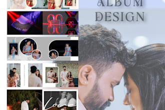 wedding album design with story based layout
