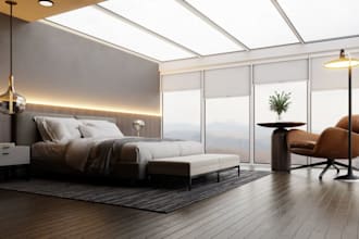 renovate house interior, master bedroom, sitting room, office interior, hall,cad